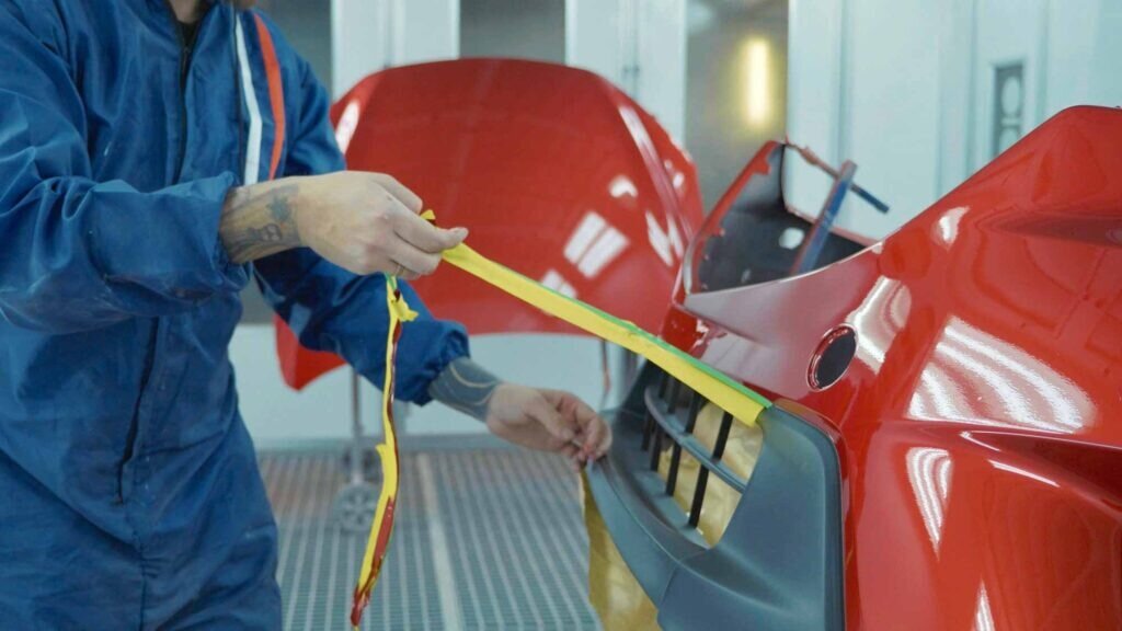 paint repair bumper tech