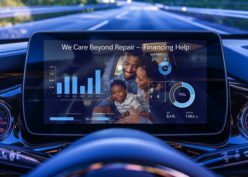 mom, dad and child in a photo about auto body repair financing mom-dad-and-child-in-a-photo-about-auto-body-repair-financing Collision Care Accident Repair