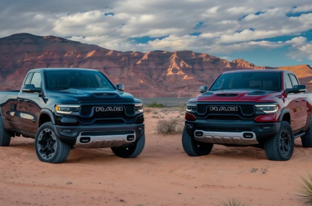 FCA Certified Collision Repair two ram trucks